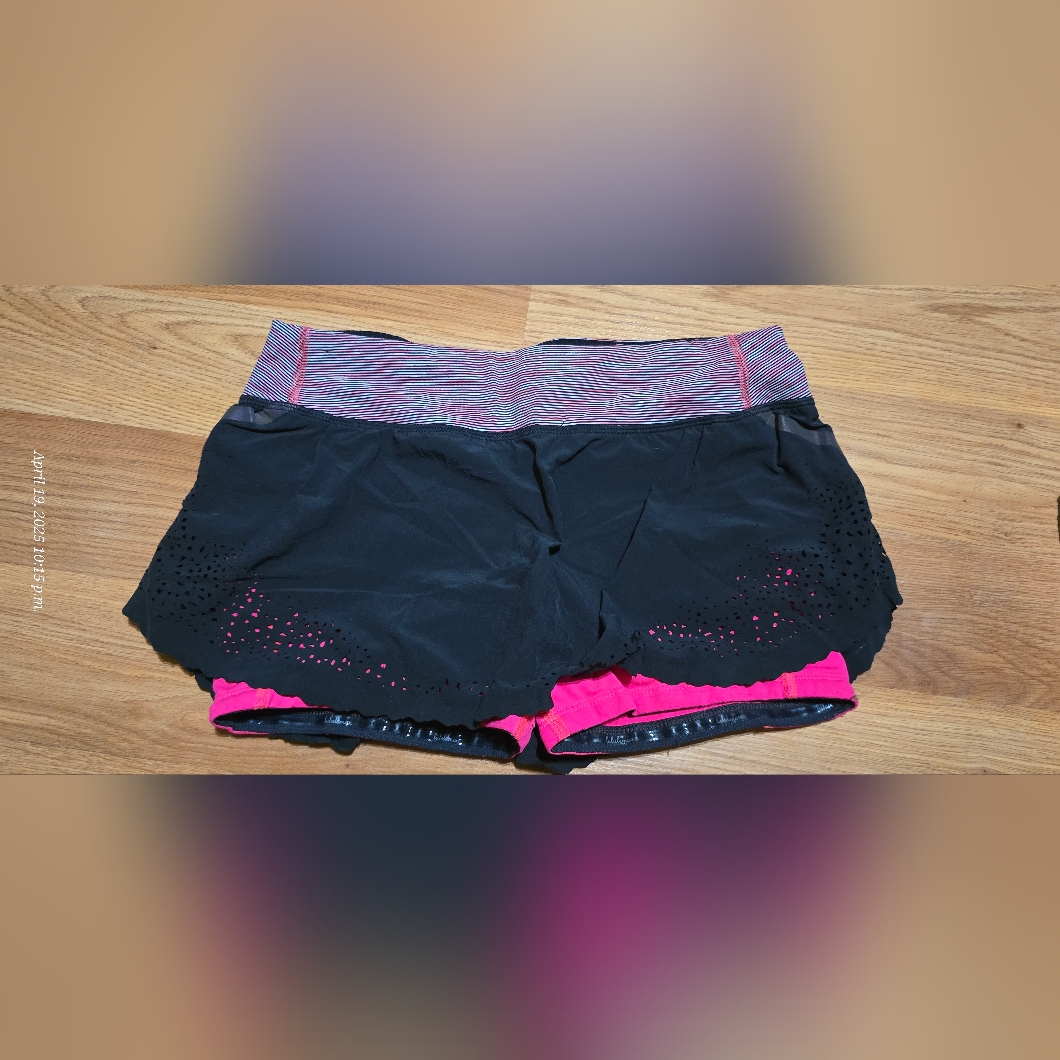 Lululemon Black And Pink Women's Shorts